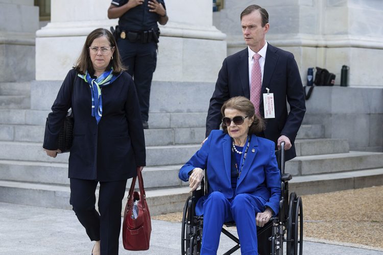 The Pelosi daughter at Dianne Feinstein’s side